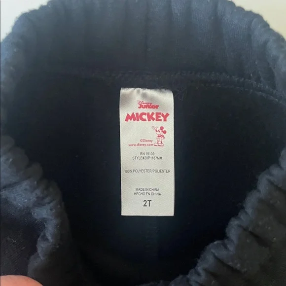 Disney 2T Red Mickey Mouse Pullover with Black and Red Joggers - Picture 10 of 11